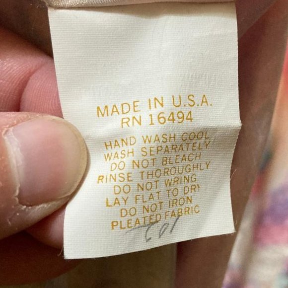 Vintage Mary McFadden Abstract Floral Paisley Maxi Caftan Mumu House Dress L/XL - Picture 6 of 6